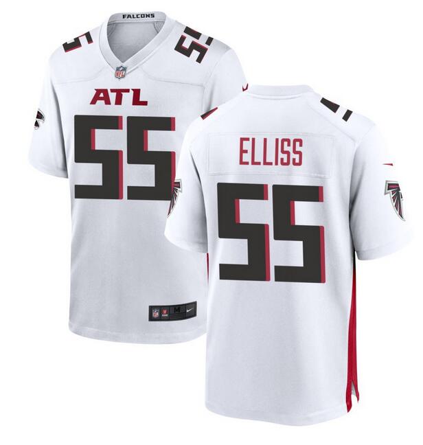 Men's Atlanta Falcons #55 Kaden Elliss White Stitched Football Game Jersey